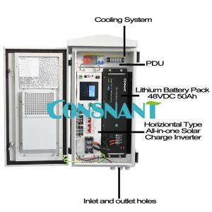 Quality Industry Power Supply IP55 white Outdoor Cabinet Solar UPS System 50Hz 60Hz wholesale