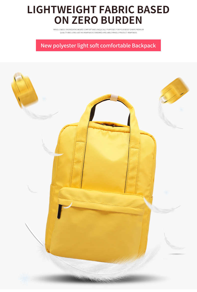 Hot sale custom logo women fashion waterproof light backpack school bags