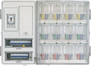 Quality 12 Positions Transparent External Electric Meter Box Mcb Flame Resistant wholesale