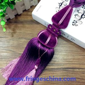 Quality Fashion custom long tassel fringe trimming for curtain attractive tieback hanging ball wholesale