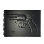 Black Customized Font Notebook Universal Writing Gun Knife Tactical Hard Cover
