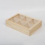 Multifunctional Wooden Storage Box With Dividers Ultraportable Dustproof