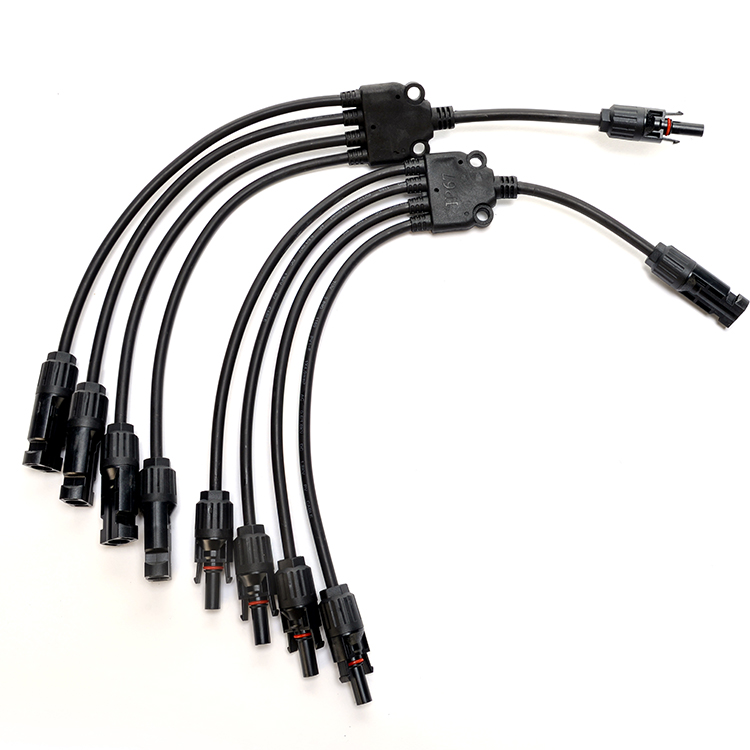 XLPO Insulation 10awg 6mm 1 to 4 Y Type H1z2z2-k Solar Panel Extension Cable 12awg for Sustainable Solar Solutions
