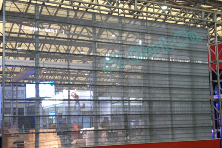 See through transparent led display window advertising