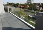 Glass Terrace Building Railing Commercial Glass Balustrade Aluminum U Channel