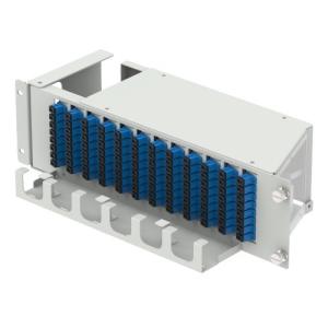 Quality 5 Time Gray 96cores 19 Inch Flip down Fiber Optic Patchpanel for Optical Equipment wholesale
