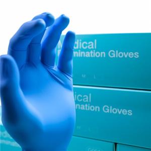 Quality Soft 4 Mil Blue Nitrile Examination Gloves Non Latex wholesale