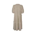 Maxi Dress Summer Short Sleeves Cotton Jacquard
