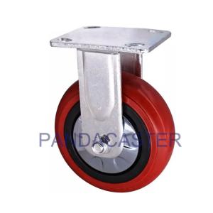 Quality Korean Style 6 Inch Polyurethane Casters , Heavy Duty Fixed Castors wholesale