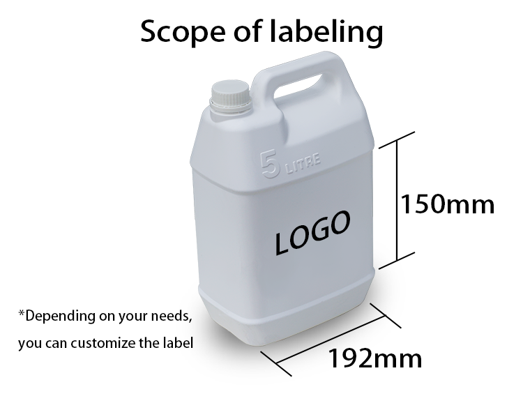 Daily Chemical 35mm HDPE Plastic Bottle 5 Liter Plastic Drum 192*125*305mm
