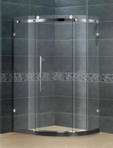 Quality Frameless 304 Stainless Glass Shower Doors 8 / 10 Glass SGCC Certification for Home / Hotel wholesale