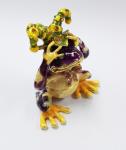 Chimbing frog hinged trinket box metal trinket box treasure box metal jewelry