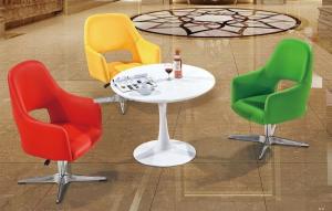 Quality modern PU leather lobby chair furniture/PU leather swivel chair wholesale