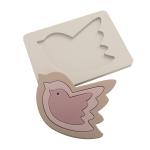 Educational Bird Puzzle Silicone Animal Toys For Babies Having Fun 5pcs Set