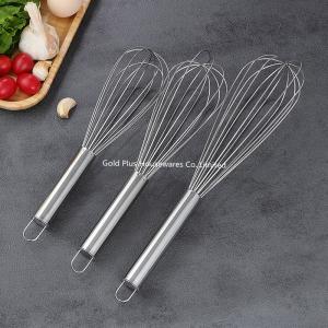 Quality Classical Household Stainless Steel Handle Egg Whisk Metal Wire Egg Beater For Cooking wholesale
