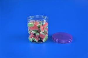 Quality Clear Screw Lid Bath Salts 385ml Colored Plastic Storage Jars wholesale