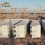3 Floors Flat Pack Modular Green Container Camp Buildings