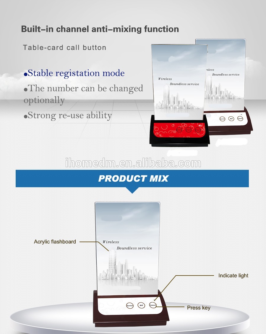 Wireless hotel pager Hcm 403 restaurant calling system