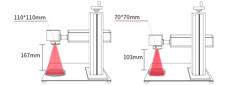Desktop Mini Fiber Laser Marking Machine All In One MAX Raycus JPT 20W 30W 50W With Rotary Axis
