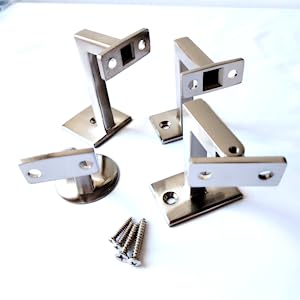 Heavy Duty 3-3/8" High Swivel Handrail Brackets for Staircase Stair Railing