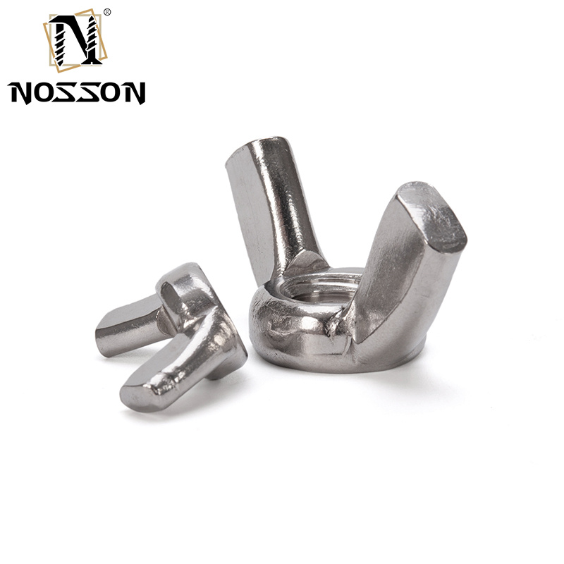 Black Oxide Finish Stainless Steel M6 Wing Nuts DIN315 Metric Measurement for Healthcare Applications