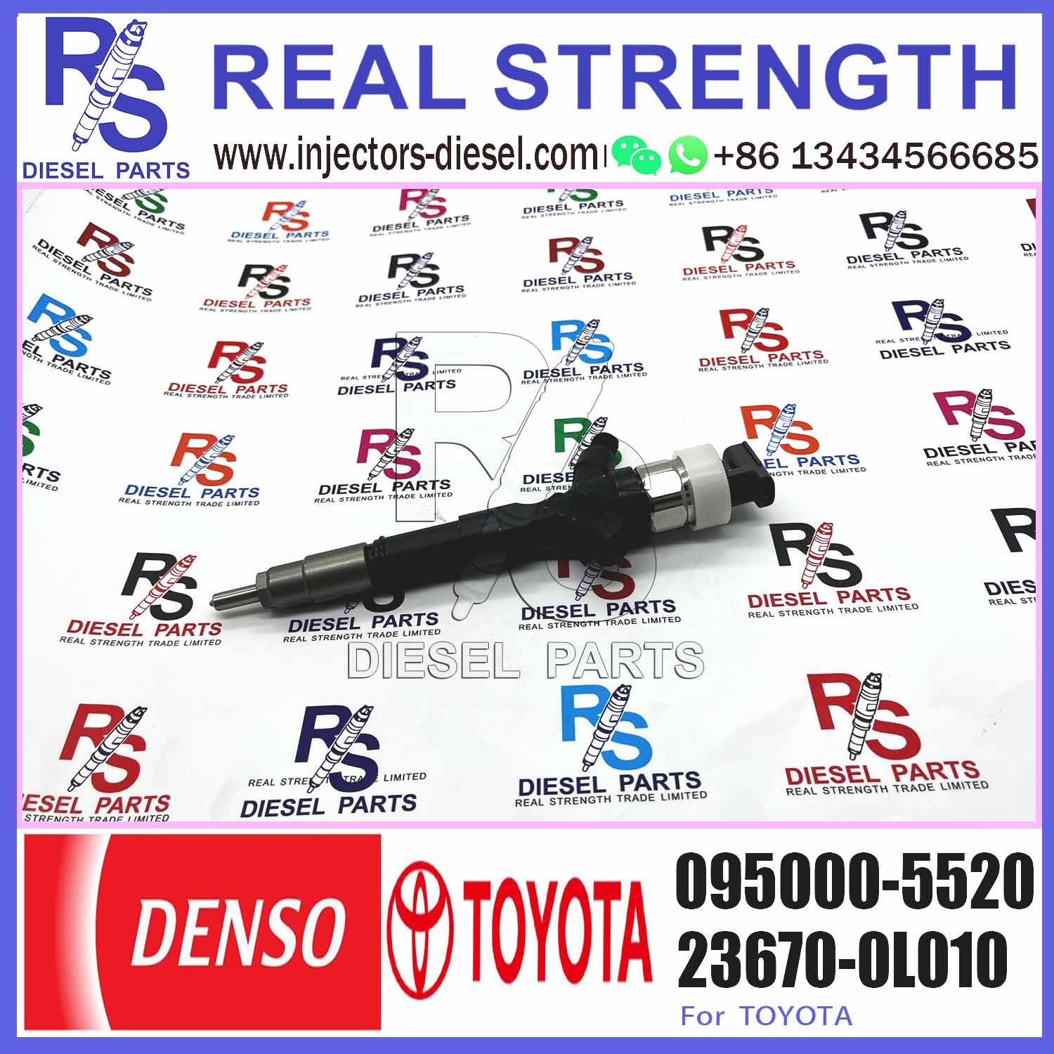 High Quality diesel fuel injector 095000-5520 For TOYOTA HILUX 2KD-FTV 23670-0L010