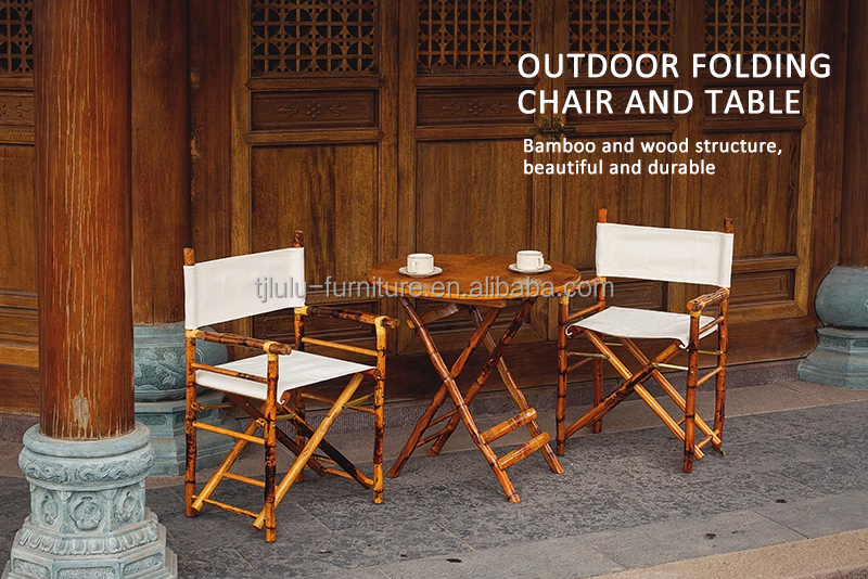 Outdoor Garden Party Leisure Adult Size Bamboo Folding Table for Outdoor Furniture and Leisure