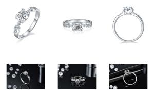 Quality White Moissanite Diamond Minimalist Custom Sytle Wedding Ring For Women wholesale