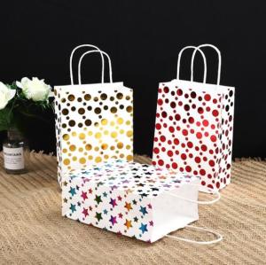 Quality ISO Bronzing Pattern Cardboard Gift Bags wholesale