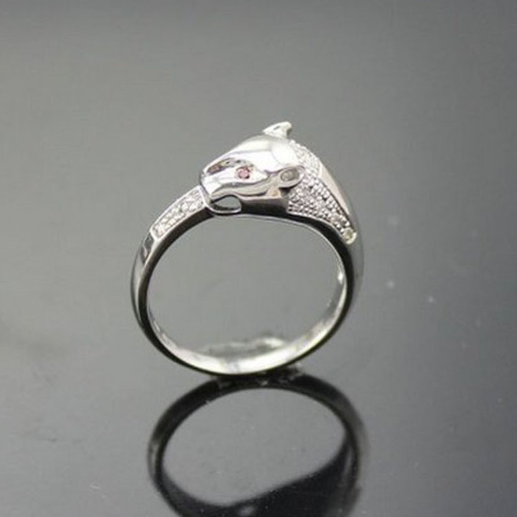 Designer Jewelry Animal Styles 18K Rose Gold Plated 925 Silver Ring (R222)