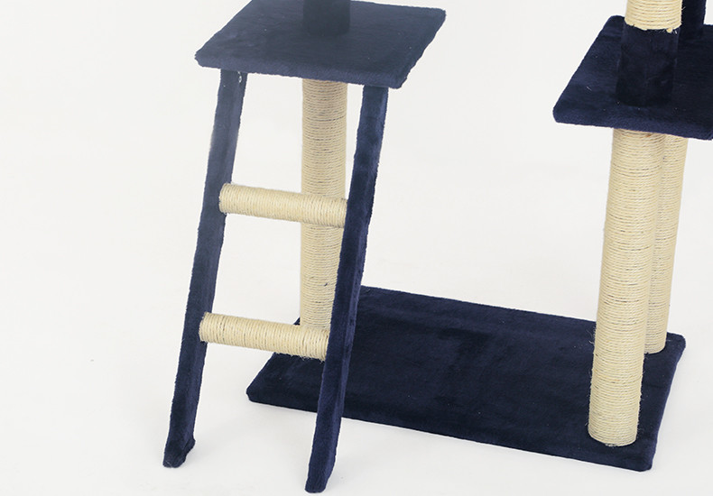 Adjustable Height Cat Scratching Tree , Stylish Cat Tree With Auxiliary Stairs