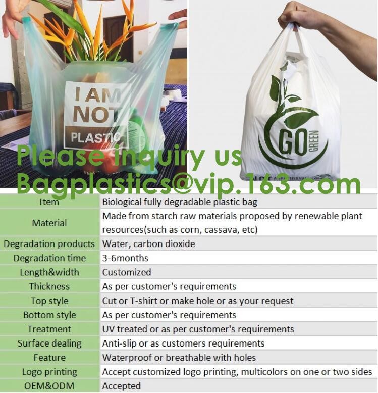 Heavy Duty Compostable T-shirt Handle Tie Plastic Roll Garbage Bags Trash Bags, t shirt carry bags, bagease, bagplastics