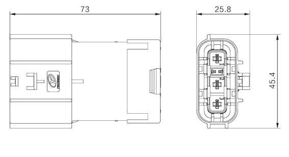 Neopower Secure-Lock 3 Pin Automotive Power & Signal Connector, 800V/16A, Waterproof IP67, HVIL