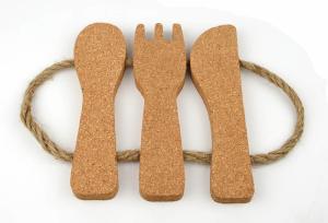 Quality Eco Cork Table Placemats Pot Coaster Cutlery Cork Trivet Durability Toxicless wholesale