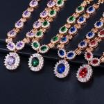 CZ Pendant Necklace for Women Necklace Bracele Earring Ring Jewelry Wedding