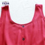 Latest casual one-piece simple long design print fashion pure cotton printed