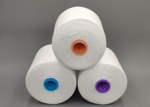 Quality Hanchuan City Spun Polyester Yarn Ne 20/3 Raw White On Dyeable Tube wholesale