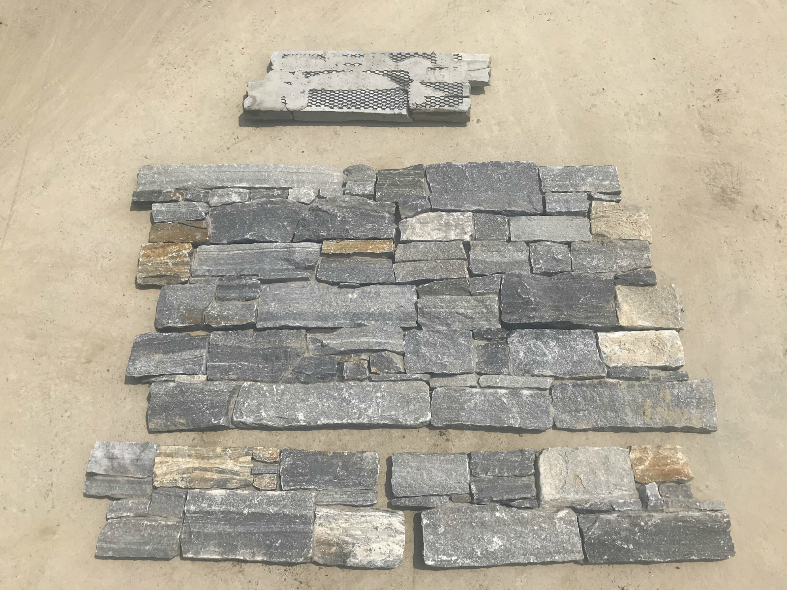 Blue Quartzite 150x600mm Mesh Backed Stone Non Antacid