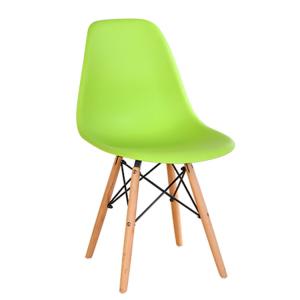 Quality Coloured Wooden Dining Chairs , PP Plastic Dining Chairs Wooden Legs wholesale