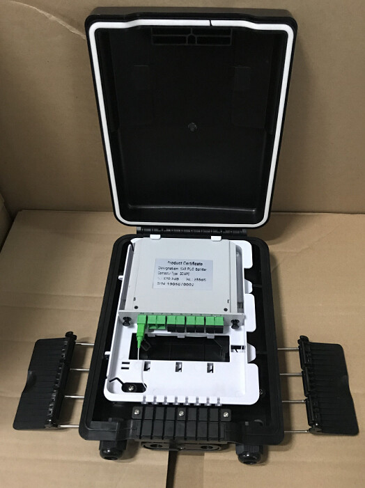 9 SC PP FTTH Drop Cable Box With 1x8 PLC Splitter