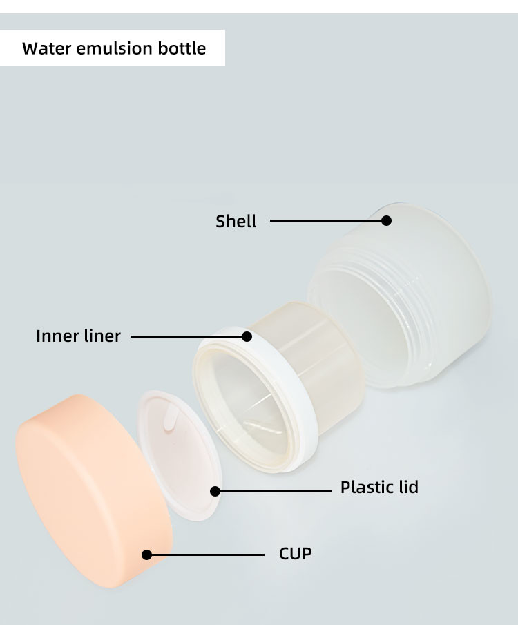 Luxury Skincare Packaging Set Replaceable Bottom Rotary 30ml 50ml PP Airless Bottle 50g PP Cream Jar