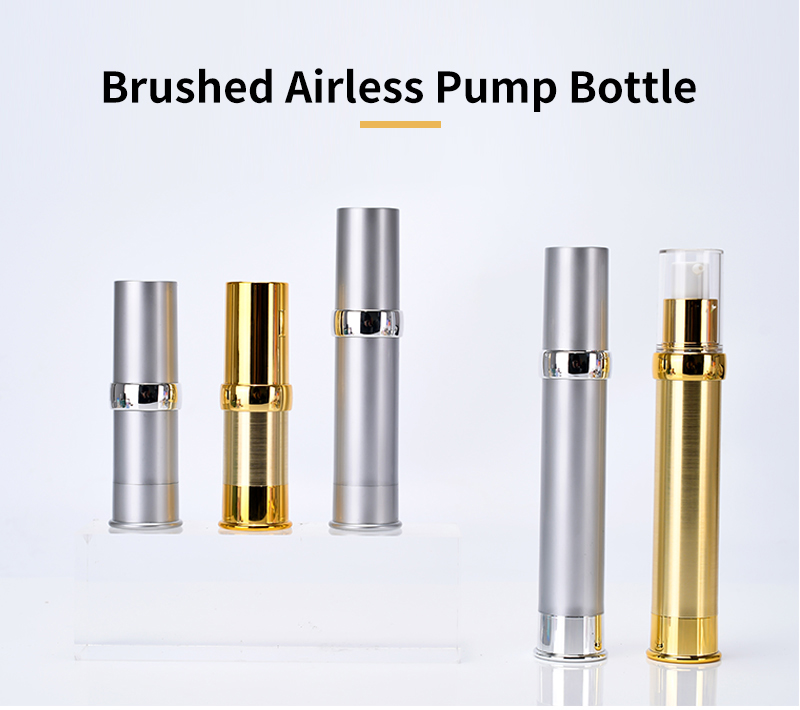 Plastic Vacuum Cosmetic Face Cream Pump Bottle With Clear Cap 10ml - 30ml