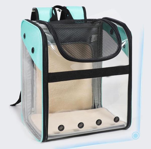 PVC Completely Transparent And Foldable Breathable Pet Travel Carrier Cat
