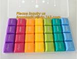 Clear Cute Round small Plastic Weekly 7 Days Pill Box,eco-friendly wholesale