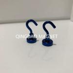 Sintered NdFeB Hook Magnet, N35,16KGS, Permenent Hook Magnets in Blue, Black,