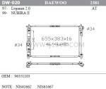Durable Aluminum Car Radiators DAEWOO Car Parts For Nubria / Leganza'97-00