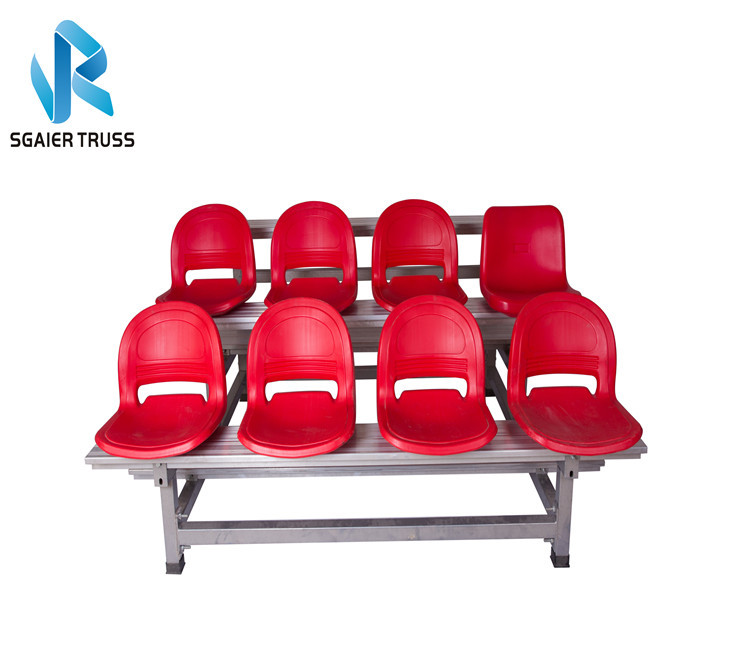 Practical School Football Aluminum Stadium Bleachers Movable Telescopic Seat