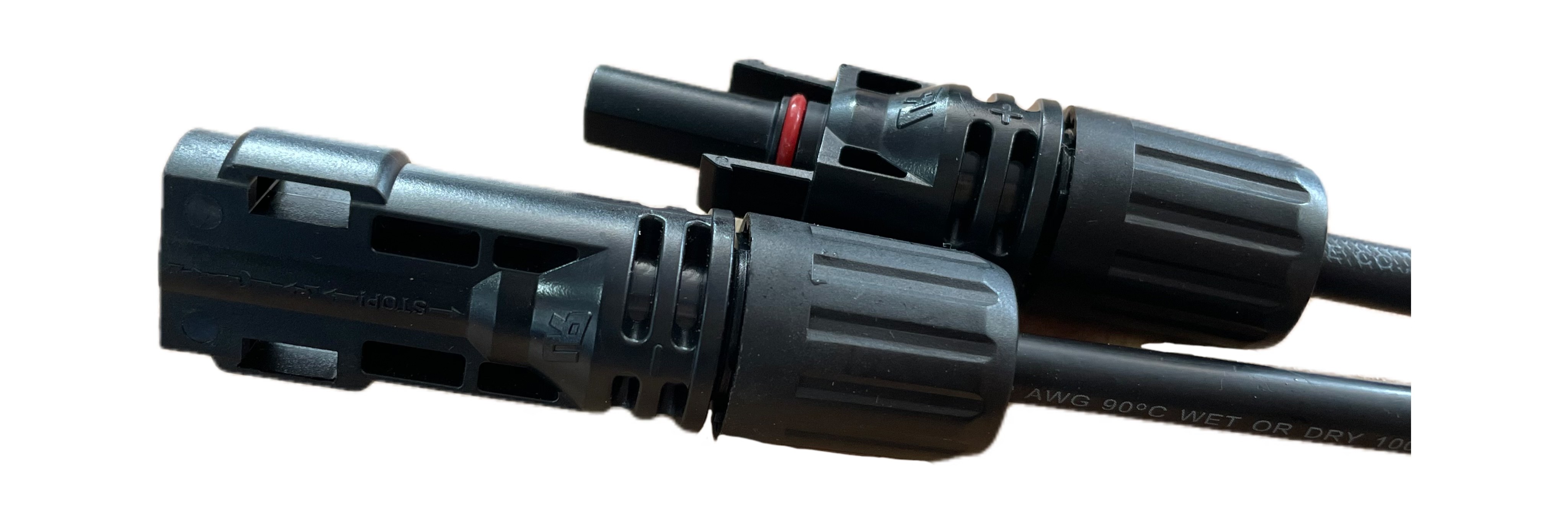 Customizable Photovoltaic PV Wire Connectors V-0 Flame Rating TUV UL Certified