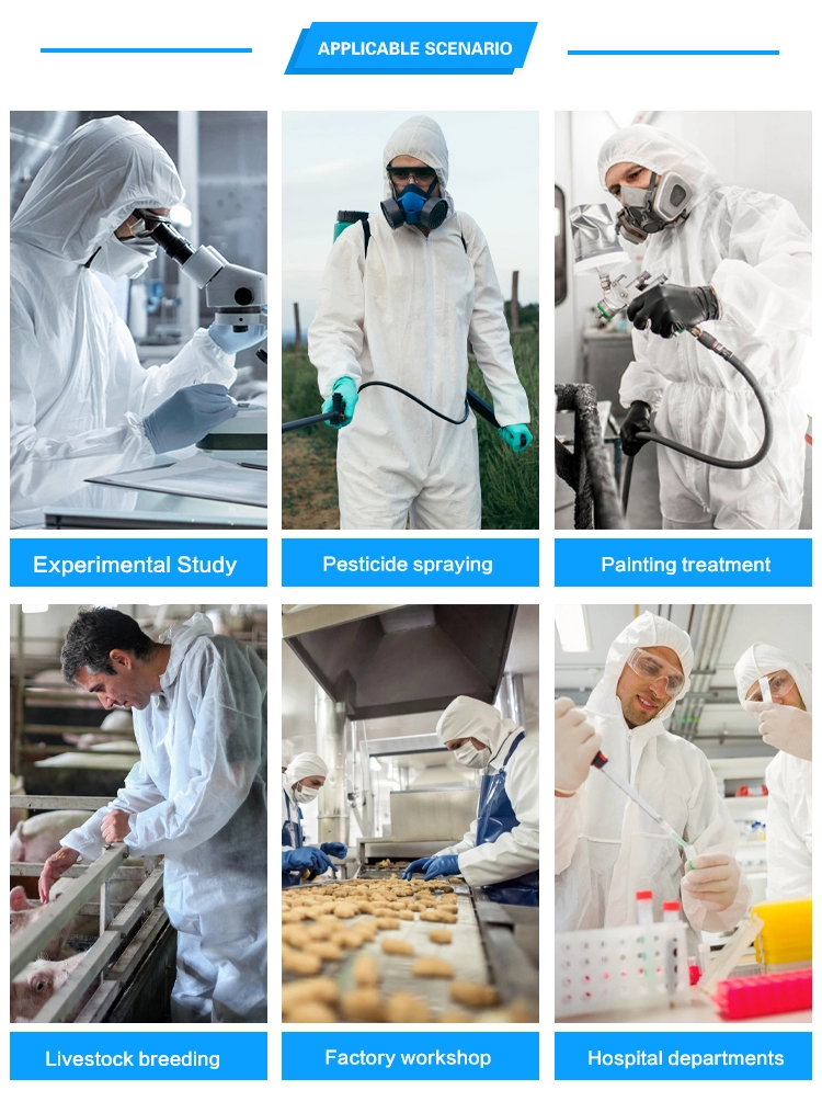 Germ free 95 BFE Disposable Protective Coverall Microporous