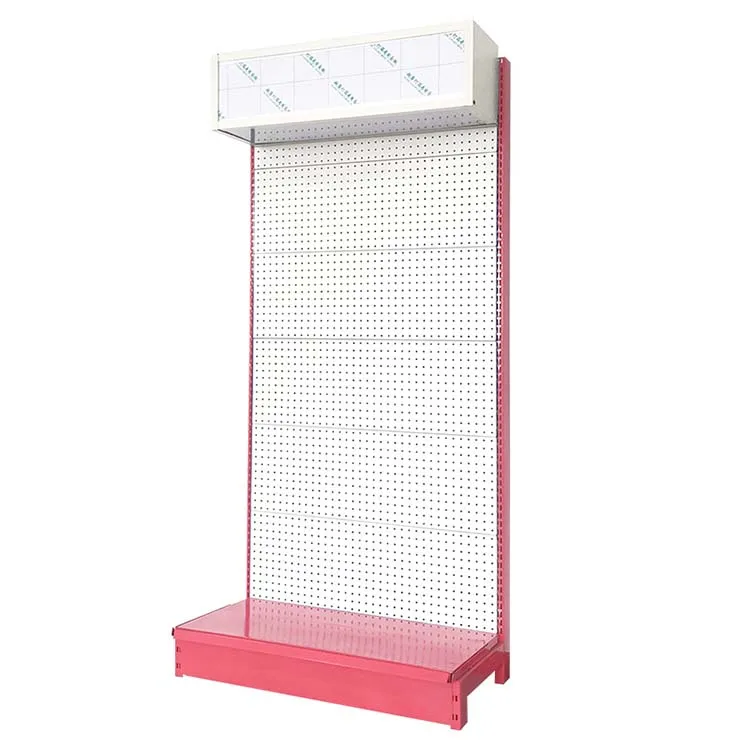 Factory Custom Size Color green super market display racks sided steel modern gondola grocery store shelf